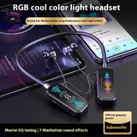 Écouteurs Sans Fil BL360 Anti-Perte Magnétiques Intra-Auriculaires, Indicateur de Batterie LED, Casque TWS Tour de Cou JL avec Micro pour le Sport