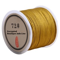 No. 72 crypté 0.8mm fil de jade bricolage tressé bijoux accessoires Taiwan rouge chaîne enduit finition pour vêtements Type de cordon de serrage