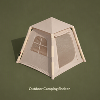 Tente de camping gonflable, portable, automatique, résistante au vent, imperméable 3000 mm, ignifuge, pour le camping en toutes saisons
