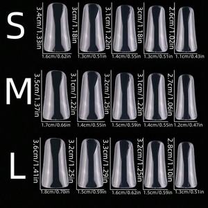 Uñas postizas acrílicas de cobertura completa de 4.5 cm de largo, al por mayor, de alta calidad, hechas a mano, con etiqueta privada. - Product Image 5