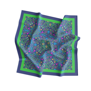 Fashion Digital Print Adult <b>Silk</b> Square <b>Scarf</b> European American Women Pattern Reversible Breathable Daily Wear All Seasons - Product Image 1