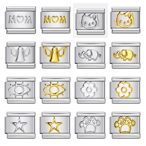 Bracelets DIY 9MM en acier inoxydable étanche, élastiques, modulaires, faits main, avec breloques italiennes, pour hommes et femmes - Product Image 4
