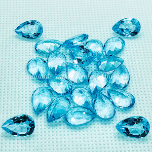 พลอย9X13mm ลูกแพร์ตัดตามธรรมชาติสีฟ้าบุษราคัมเจียระไนอัญมณีหลวมต่อกะรัตได้รับการรับรองโดย IGI - Product Image 4