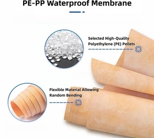 Membrane d'étanchéité composite en polymère PE PP pour toiture industrielle et <span class=keywords><strong>sol</strong></span>, fabriquée à partir de film en polyéthylène et polypropylène pour salle de bain - Product Image 2