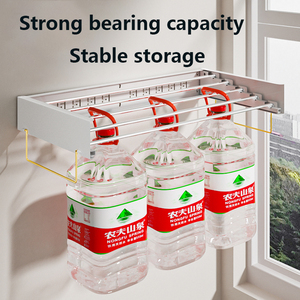 Offre Spéciale Heavy Duty 5 Tiges Type Caché Étendoir À Linge Pliable Étendoir À Linge Mural Pliable - Product Image 4