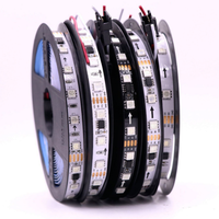 Bande LED DMX Ws2811 Ws2812b Ws2815 DC12V 24V 30/60 LED/m 10mm 5M 10M RGBIC Pixel Pleine Couleur Programmable Adressable