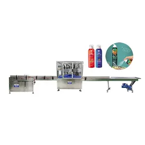 New Automatic Bag On Valve Aerosol Filling Machine Line For Cleaning Spray Party Paint Spray Production Equipment