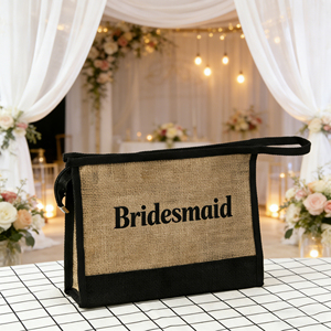 Sac en jute personnalisé pour enterrement de vie de jeune fille, 2 pièces, grande capacité, sac fourre-tout, cadeau pour fête de mariage - Product Image 4