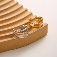 Échantillon gratuit Bon marché Tendance Personnalisée Bague de louange pour femmes en acier inoxydable à ouverture réglable pour les couples