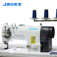 JAOKE 872 Nouvelle machine à coudre industrielle à lit plat, en fer et plastique, à entraînement direct par ordinateur, double aiguille, point noué, grand crochet, moteur