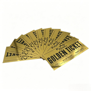 Oferta Especial: Tarjeta Dorada Richard Chocolate <span class=keywords><strong>Wanka</strong></span>, Recuerdo de Película Animada, Billete de Plástico con Lámina Dorada para Colección - Product Image 3