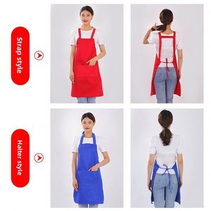 Custom Logo <b>Kitchen</b> <b>Apron</b> with Pockets Waterproof Polyester Cooking Bib Chef <b>Aprons</b> for Men Women Unisex Use - Product Image 4