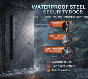 Puerta Principal <span class=keywords><strong>de</strong></span> Aluminio <span class=keywords><strong>de</strong></span> Doble Pivote con Diseño Moderno <span class=keywords><strong>de</strong></span> Polímero Impermeable y Exterior <span class=keywords><strong>de</strong></span> <span class=keywords><strong>Madera</strong></span> para Casa - Product Image 5