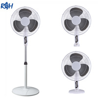 Ventilateur électrique silencieux réglable en hauteur de 1,5 m, 16 pouces, 3-en-1, à prix abordable, pour sol, mur et table, fournisseur d'usine OEM chinois