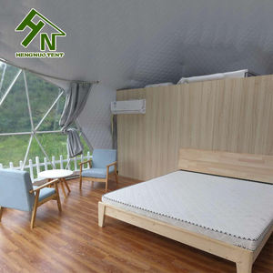 6m de luxe blanc PVC <span class=keywords><strong>Camping</strong></span> en plein air hôtel touristique Glamping café Resort Village jardin dôme géodésique tente - Product Image 6