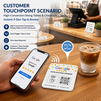 Plaque de signalisation NFC QR Code étanche pour avis Google sur les hôtels, interface RFID en PVC