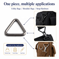 Boucle triangulaire en métal détachable, petite et robuste, pour sacs à main, sangles et sacs en cuir – Accessoire de maroquinerie