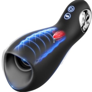 Jouet sexuel pour hommes adultes, Godet vibrant électrique avec 10 modes de vibration et de léchage, simulateur de <span class=keywords><strong>langue</strong></span> - Product Image 5