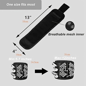 Portautensili da polso magnetico con 5 file di 15 magneti per viti punte di foratura per chiodi-<span class=keywords><strong>Gadget</strong></span> Cool Unisex nero - Product Image 5