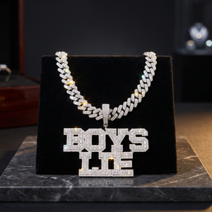 จี้ห้อยคอฮิปฮอป Luxira Jewels Life Moissanite เงินแท้ 925 ชุบโรเดียม ทรงเหลี่ยมเจียระไนแบบ Brilliant Cut ประดับเพชรเม็ดเล็ก ได้รับการรับรอง เหมาะสำหรับทุกเพศทุกวัย สำหรับงานปาร์ตี้ - Product Image 3