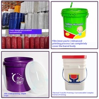 Seau en plastique PP personnalisable de 4 litres à large ouverture Nouvelle arrivée Couvercle à pression recyclable pour la peinture Nouveaux tambours d'emballage