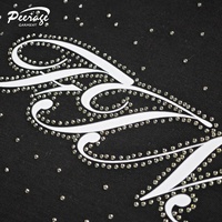 PEERAGE fabricant personnalisé hommes strass écran DTG impression boîte coupe T-shirt 250 Gsm 100% coton coupe régulière T-shirt pour hommes