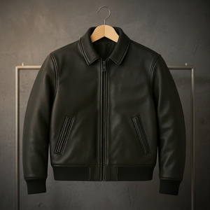 High Quality <b>Men's</b> Genuine Sheep Skin Leather Stand Collar Fashion <b>Jacket</b> Customizable Long Sleeve at Best Price Design Your Own - Product Image 2