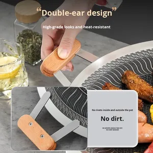 Grille <span class=keywords><strong>de</strong></span> <span class=keywords><strong>cuisson</strong></span> portable en acier inoxydable 304 pour barbecue, revêtement antiadhésif platine, faible émission <span class=keywords><strong>de</strong></span> fumée, double face, pour <span class=keywords><strong>camping</strong></span> en extérieur, compatible cuisinière à cassette - Product Image 5
