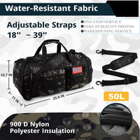 Sac de sport tactique personnalisé 50L 3 en 1 Sac de sport de voyage Sac à dos de sport avec compartiment à chaussures pour la randonnée le camping Tarvel Gym