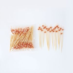 J & <span class=keywords><strong>M</strong></span> 100 buah stok pesta tusuk gigi bambu tusuk gigi emas mawar berkilau buatan tangan 100 hitungan untuk pesta Bar & mutiara - Product Image 3