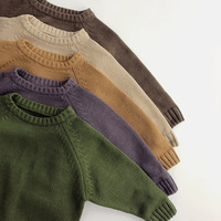 Fournisseur de pulls tricots pour enfants 100% coton pull en tricot à col rond pull pour bébé pour l'automne hiver