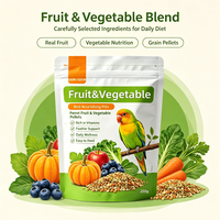 Granulés de fruits et légumes OEM/ODM pour perroquets – Complément nutritionnel quotidien pour oiseaux, adapté aux perroquets peau de tigre, Phoenix noir, pivoine et autres.