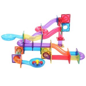 MNTL Último nuevo diseño personalizado sin BPA colorido 100 piezas Juego de ejecución de mármol azulejos magnéticos juguetes educativos para niños EN71, ASTM, CPSC, CE - Product Image 1