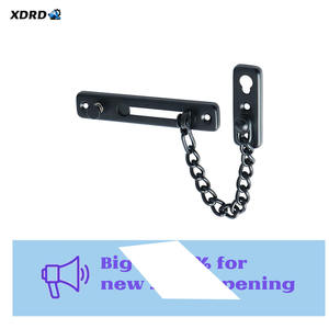 Serrure <span class=keywords><strong>de</strong></span> <span class=keywords><strong>porte</strong></span> moderne à vis avec chaîne <span class=keywords><strong>de</strong></span> sécurité antivol et bouton à ressort à verrouillage inversé pour les portes <span class=keywords><strong>d</strong></span>'<span class=keywords><strong>entrée</strong></span> intérieures <span class=keywords><strong>d</strong></span>'hôtel - Product Image 1