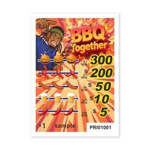 Kartu tiket Tab tarik kustom tiga jendela cocok Permainan tarik Tab undian beruntung menang robek off pencetakan - Product Image 2