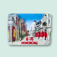 Ville chinoise lot mixte n ° 2 réfrigérateur autocollant souvenirs touristiques Hong Kong Macao Taiwan Tianjin fait à la main créatif en gros
