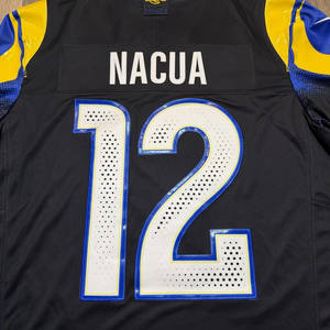 Nouveau <span class=keywords><strong>maillot</strong></span> de football de Los Angeles 2026 # 12 Puka Nacua Davante Adams Matthew Stafford Williams Jared Verse <span class=keywords><strong>Maillot</strong></span> américain brodé - Product Image 5