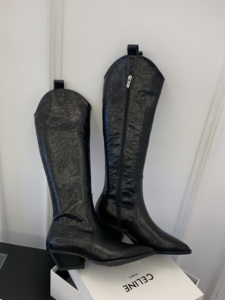 2023 Vintage moderno stivali da cavaliere per le donne PU donne giacche invernali Slip on donna lunghi stivali invernali <span class=keywords><strong>vera</strong></span> <span class=keywords><strong>pelle</strong></span> alta Top - Product Image 3