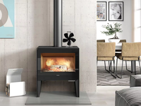 Ventilateur thermoélectrique silencieux Shengri 150CFM alimenté par la chaleur, en aluminium anodisé noir, pour poêle à bois, foyer, sans électricité