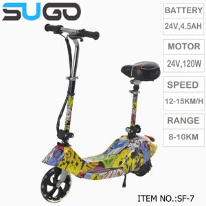 Patinetes Eléctricos para Niños con Freno <span class=keywords><strong>de</strong></span> Mano y Asientos, 120W, Batería <span class=keywords><strong>de</strong></span> Plomo-Ácido, para Juegos al Aire Libre, con Certificación CE - Product Image 2