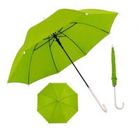 Parapluie Droit Publicitaire de Luxe pour Salon Professionnel, Léger, Ouverture Automatique, Revêtement PU, Poignée à Crochet en J