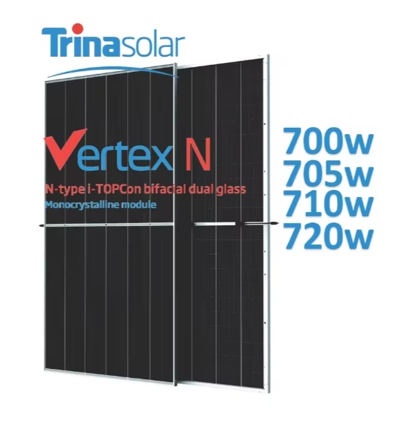 Trina Vertex N Bificial N Type I-TOPcon Dual Glass Photovoltaic Modules 690W 695W 700W 705W 710W Trina Solar Panels