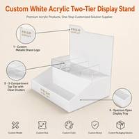 Supports d'affichage rotatifs détachables en acrylique personnalisés, finition brillante, écologiques, portables, pour les magasins de cosmétiques et de beauté, OEM