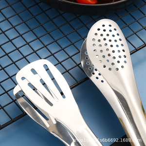 Pinces alimentaires en acier inoxydable, 2 pièces, multifonctions, pour barbecue, steak, cuisson, ustensiles de cuisine - Product Image 1
