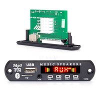 Para REPRODUCTOR DE MP3 Bluetooth 5,0 con placa decodificadora de amplificador de 2x60W para música de coche y Radio FM compatible con formato de Audio WAV