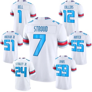 Vendita all'Ingrosso 2026 Houston Nuovi Arrivi Cuciti # 1 <span class=keywords><strong>Dell</strong></span> # 12 Collins # 28 Mixon # Maglie da Football Americano 51 Anderson Jr - Product Image 1
