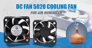 Nemlendirici parçaları DC 5V 12V 24V 5020 50X50X20mm hava nemlendirici elektrikli fan için soğutma fanı