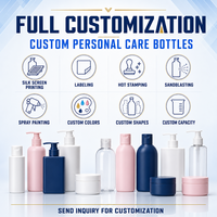 Distributeur de savon liquide en plastique PET de 500 ml avec pulvérisateur à pompe, couleur et logo personnalisés en usine