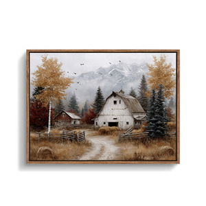 Trang Trại Cũ Barn Phong Cảnh Thiết Kế Vải Sơn Tường Nghệ Thuật Khung Kỹ Thuật Số In Hình Ảnh Trang Trí Nội Thất Cho Phòng Khách Tùy Chỉnh - Product Image 2