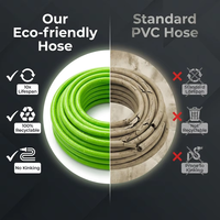 Tuyau d'arrosage de jardin en polymère hybride de qualité commerciale, résistant, anti-torsion, extrêmement flexible, résistant aux intempéries, tuyau d'arrosage industriel